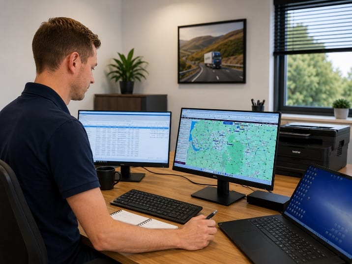 Haulage operations control desk