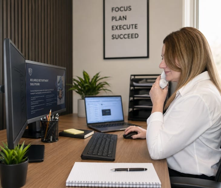 Temporary recruitment consultant supporting a logistics client