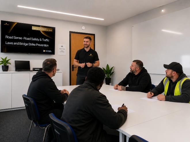 James Wilby trainer leading a Driver CPC classroom course