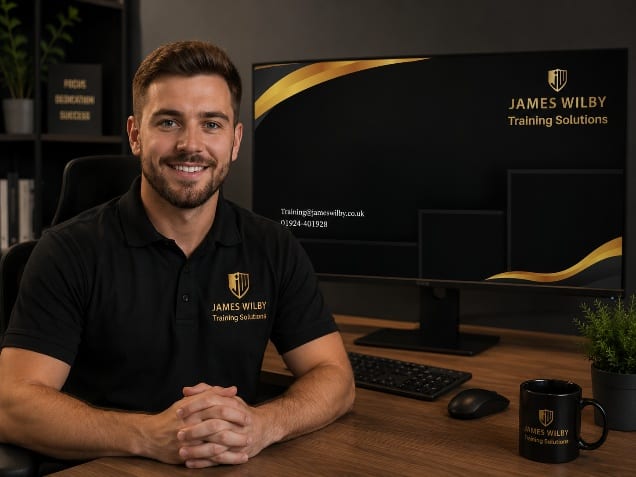 James Wilby trainer set up for online Driver CPC classroom training