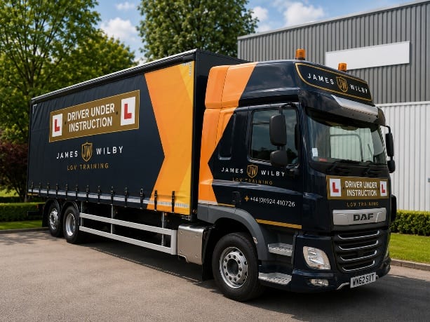 Category C James Wilby rigid HGV training vehicle