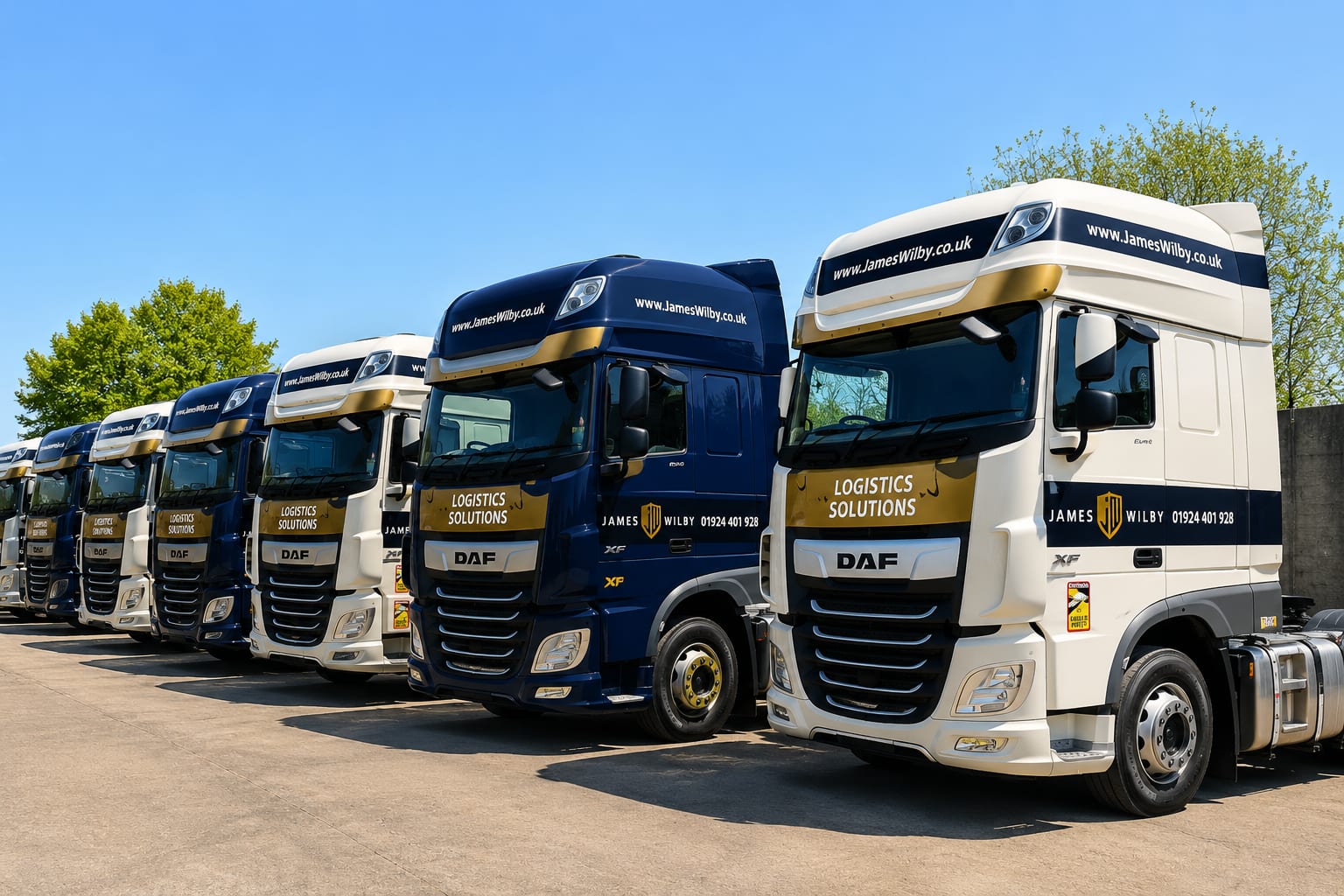 Modern James Wilby fleet at the depot