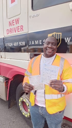 Habakukk after passing Class 1 driver training