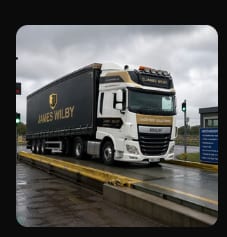 James Wilby truck on the public weighbridge